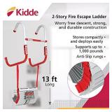 Kidde Fire Escape 2-Story Ladder, Escape Ladder, 13-Foot Anti-Slip Rungs, Rope Ladder
