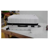 set of three suitcases white and black