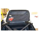 set of three suitcases white and black