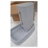 gray cat food dispenser
