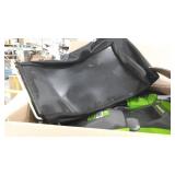 green and black GreenWorks mower