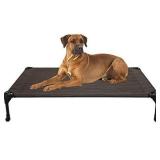 Veehoo Cooling Elevated Dog Bed, Portable Raised Pet Cot with Washable & Breathable Mesh, No-Slip Rubber Feet for Indoor & Outdoor Use, Large, Brown