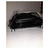 Dish Drying Rack, 1Easylife Small 2-Tier Stainless Steel Dish Rack with Removable Drainboard, Utensil Holder and Rustproof Dish Drainer for Kitchen Counter Cabinet, Black