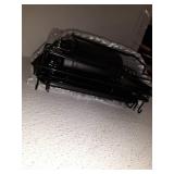 Dish Drying Rack, 1Easylife Small 2-Tier Stainless Steel Dish Rack with Removable Drainboard, Utensil Holder and Rustproof Dish Drainer for Kitchen Counter Cabinet, Black