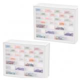 Iris 44 Drawer Clear Plastic Craft Garage Workshop Storage Cabinet