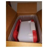 IRIS USA 3Piece Airtight Pet Food Container Combo, Red MP-8/MP-1/SCP-2, Garnet Red/Pearl