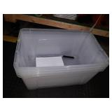 72 Quart Stack & Pullâ¢ Box, 4 Pack, Clear with Black Buckle