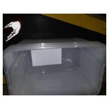 72 Quart Stack & Pullâ¢ Box, 4 Pack, Clear with Black Buckle