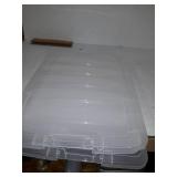 72 Quart Stack & Pullâ¢ Box, 4 Pack, Clear with Black Buckle