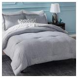 Bedsure Grey King Comforter Set - Bedding Comforter Set, Comforters King Size