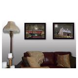 Trendy Decor4U Midnight Moon Collection By Billy Jacobs Printed Wall Art, 28 Inch x 18 Inch, 2 Piece