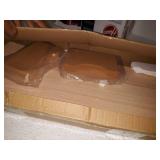 Aothia Large Dual Monitor Stand Riser, Solid Wood Desk Shelf with Eco Cork Legs for Laptop Computer/TV/PC/Printers, Perfect Desktop Stands Organizer with Underneath Storage for Office Accessories