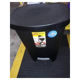 Glad GLD-74030 Plastic Step Trash Can with Clorox Odor Protection of The Lid, Black