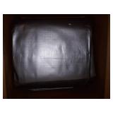 AmazonCommercial Multi Purpose Waterproof Poly Tarp Cover, 12 X 25 FT, 16MIL Thick, Silver/Black, 1-Pack