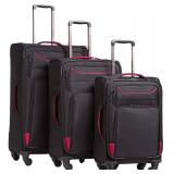 Coolife Luggage 3 Piece Set Suitcase Spinner Softshell lightweight