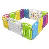 Baby Playpen Kids Activity Centre Safety Play Yard Home Indoor Outdoor New Pen (multicolour, Classic set 14 panel)