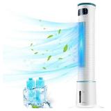 BREEZEWELL 2-in-1 Evaporative Air Cooler, 43" Tower Fan w/Cooling & Humidification Function, 1 Gallon Water Tank, 3 Wind Speeds, 4 Modes, 70Â°Oscillation, 15H Timer, Super Quiet, Remote Control for 