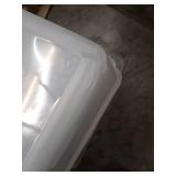 Rubbermaid Cleverstore Clear 71 Quart, Stackable Plastic Containers with Durable Latching Lids, Visible Organization, Great for Holiday Decorations and Christmas Storage, 4-Pack