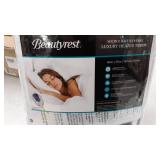 Beautyrest Plush Electric Throw Blanket â Secure Comfort Technology-Oversized 60" x 70"-Ogee Pattern in White-Cozy Soft Microlight-3-Setting Heat Controller, 60x70, Purple