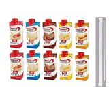 Premier Protein Shakes Drinks - Low Carb High Protein Shakes Variety 10 Pack (30g) | 2 of Each Flavor - Chocolate, Strawberry, Vanilla, Banana & Caramel | Bonus of 10 Individually Wrapped Straws