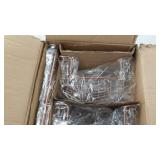 mDesign 3 Tier Vertical Standing Bathroom Shelving Unit, Decorative Metal Storage Organizer Tower Rack Center with 3 Basket Bins to Hold and Organize Bath Towels, Hand Soap, Toiletries - Cop