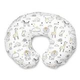 Boppy Nursing Pillow and Positioner Original | Notebook Black and White with Gold Animals| Breastfeeding, Bottle Feeding, Baby Support | With Removable Cotton Blend Cover | Awake-Time Support