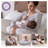 Boppy Nursing Pillow and Positioner Original | Notebook Black and White with Gold Animals| Breastfeeding, Bottle Feeding, Baby Support | With Removable Cotton Blend Cover | Awake-Time Support