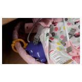 Bright Starts Disney Baby Minnie Mouse Vibrating Bouncer with Toy bar- Spotty Dotty