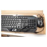 Fiodio Rainbow Wired Gaming Computer Keyboard and Mouse Combo, Ergonomic Keyboards with Wrist Rest, 104 Multimedia Keys, 1600 DPI Gamer Mouse for Windows PC and Desktop