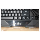 Fiodio Rainbow Wired Gaming Computer Keyboard and Mouse Combo, Ergonomic Keyboards with Wrist Rest, 104 Multimedia Keys, 1600 DPI Gamer Mouse for Windows PC and Desktop