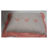 Madison Park Amherst Faux Silk Comforter Set-Casual Contemporary Design All Season Down Alternative Bedding, Matching Shams, Bedskirt, Decorative Pillows, Queen(90"x90"), Coral, 7 Piece (MP10-2320)