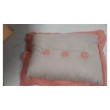 Madison Park Amherst Faux Silk Comforter Set-Casual Contemporary Design All Season Down Alternative Bedding, Matching Shams, Bedskirt, Decorative Pillows, Queen(90"x90"), Coral, 7 Piece (MP10-2320)