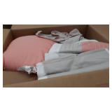 Madison Park Amherst Faux Silk Comforter Set-Casual Contemporary Design All Season Down Alternative Bedding, Matching Shams, Bedskirt, Decorative Pillows, Queen(90"x90"), Coral, 7 Piece (MP10-2320)