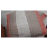 Madison Park Amherst Faux Silk Comforter Set-Casual Contemporary Design All Season Down Alternative Bedding, Matching Shams, Bedskirt, Decorative Pillows, Queen(90"x90"), Coral, 7 Piece (MP10-2320)