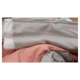 Madison Park Amherst Faux Silk Comforter Set-Casual Contemporary Design All Season Down Alternative Bedding, Matching Shams, Bedskirt, Decorative Pillows, Queen(90"x90"), Coral, 7 Piece (MP10-2320)