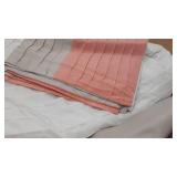 Madison Park Amherst Faux Silk Comforter Set-Casual Contemporary Design All Season Down Alternative Bedding, Matching Shams, Bedskirt, Decorative Pillows, Queen(90"x90"), Coral, 7 Piece (MP10-2320)