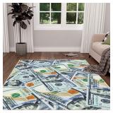Ottomanson Siesta Collection Hundred Dollar Bill Design Area Rug, 3