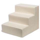 Best Pet 3-Step Pet Steps/Stairs with CertiPUR-US Certified Foam for Dogs & Cats, Ivory, 13.5"H