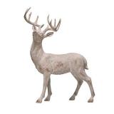 Creative Co-Op 20.5" Resin Standing Figurine with Whitewash Finish Deer