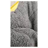 Wemore Shaggy Long Fur Faux Fur Weighted Blanket, Cozy and Fluffy Plush Sherpa Long Hair Blanket for Adult 15lbs, Fluffy Fuzzy Sherpa Reverse Heavy Blanket for Bed, Couch, Grey, 60 x 80 Inches