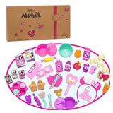 Disney Junior Minnie Mouse Bow-Tique Bowtastic Kitchen Accessory Set, Over Fifty Piece Play Food and Utensils, Frustration Free Packaging, by Just Play