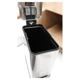 iTouchless SoftStep 3 Gallon Slim Bathroom Step Trash Can with Odor Filter & Removable Inner Bucket, 11 Liter Pedal Stainless Steel Small Garbage Bin for Home, Office, Bedroom, Business, Cubicle