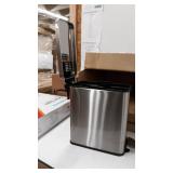 iTouchless SoftStep 3 Gallon Slim Bathroom Step Trash Can with Odor Filter & Removable Inner Bucket, 11 Liter Pedal Stainless Steel Small Garbage Bin for Home, Office, Bedroom, Business, Cubicle