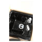 Happybuy Black Shampoo Bowl ABS Plastic Spa Sink Beauty Salon Equipment for Hair Stylists