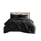 Intelligent Design Malea 3 Pieces King/Cal King Shaggy Long Faux Fur Comforter Set