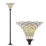 Jonathan Y White Tiffany Torchiere Led Floor Lamp