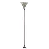 Jonathan Y White Tiffany Torchiere Led Floor Lamp