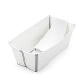 Stokke Flexi Bath Bundle, White - Foldable Baby Bathtub + Newborn Support - Durable & Easy to Store - Convenient to Use at Home or Traveling - Best for Newborns & Babies Up to 48 Months