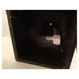 lightweight concrete modern tapered square outdoor planter 28 inch tall black