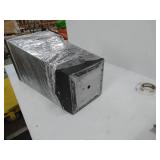 lightweight concrete modern tapered square outdoor planter 28 inch tall black